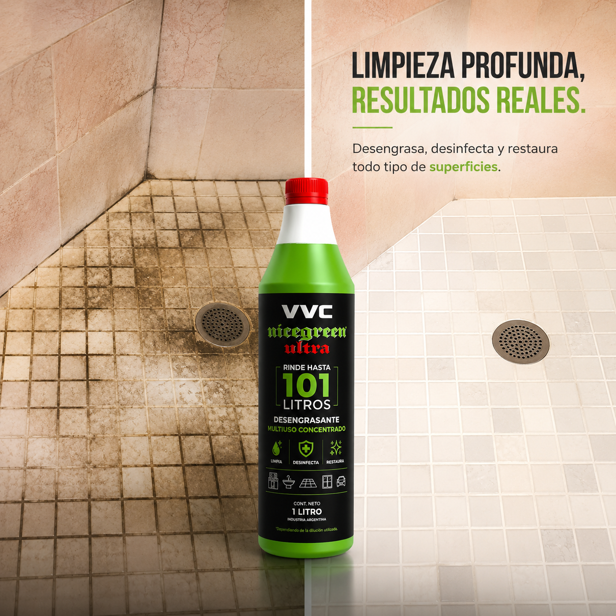 Nicegreen Ultra | Desengrasante Multiuso Concentrado (1L)