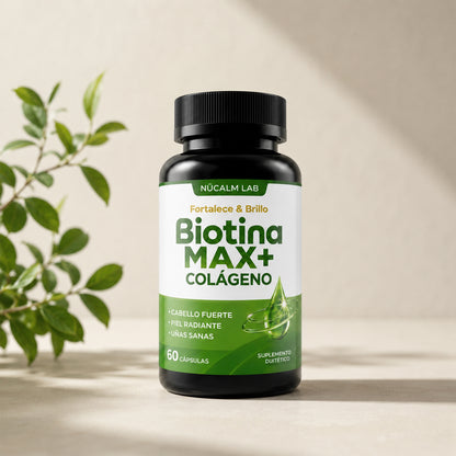 Biotina MAX+ Colágeno | Cabello más fuerte, piel radiante y uñas sanas