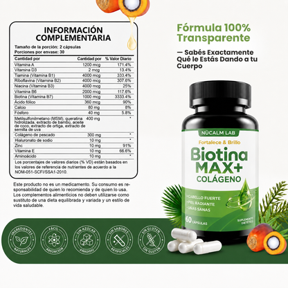 Biotina Max Colágeno — Suplemento Dietético