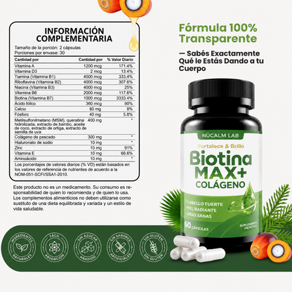 Biotina Max Colágeno — Suplemento Dietético