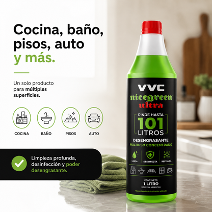 Nicegreen Ultra | Desengrasante Multiuso Concentrado (1L)